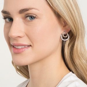 Sabika Globalization Crystal Ear Jackets Earrings
